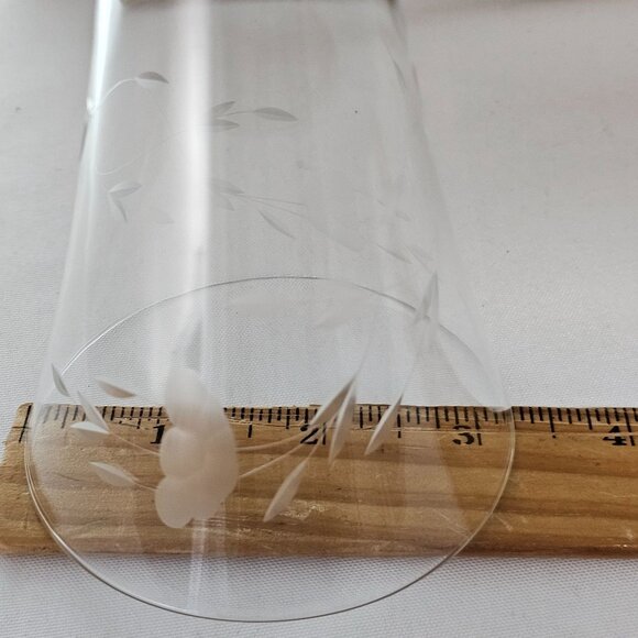 Princess House Heritage Crystal Fluted Champagne Glasses 10" elegant etched glas - Picture 8 of 8